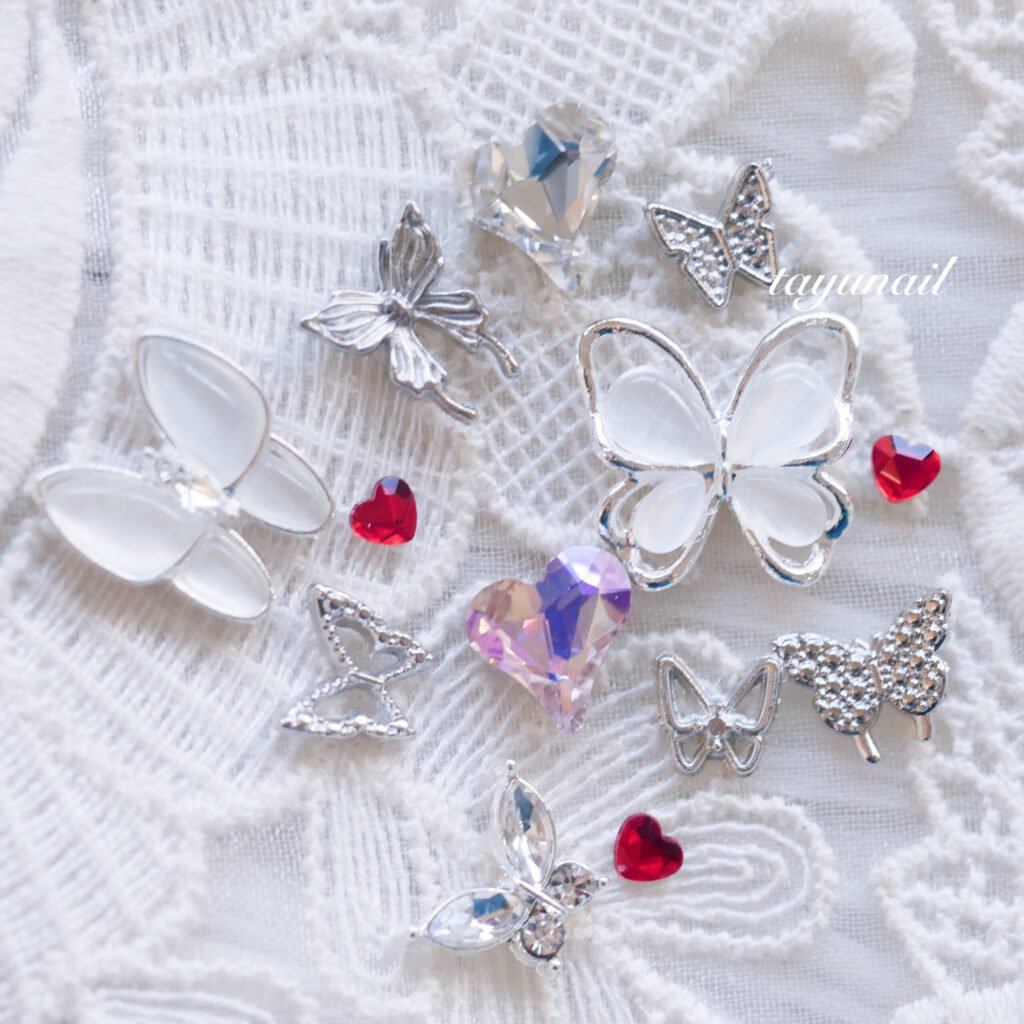 【新ネイルパーツ入荷しました♡】バレンタインネイル*蝶々ネイルにも♪